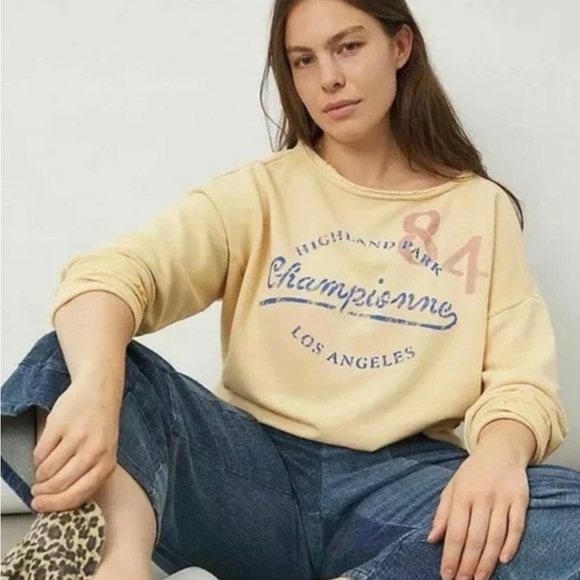 Anthropologie Maeve Highland Park Los Angels Pullover Sweatshirt - Picture 1 of 6